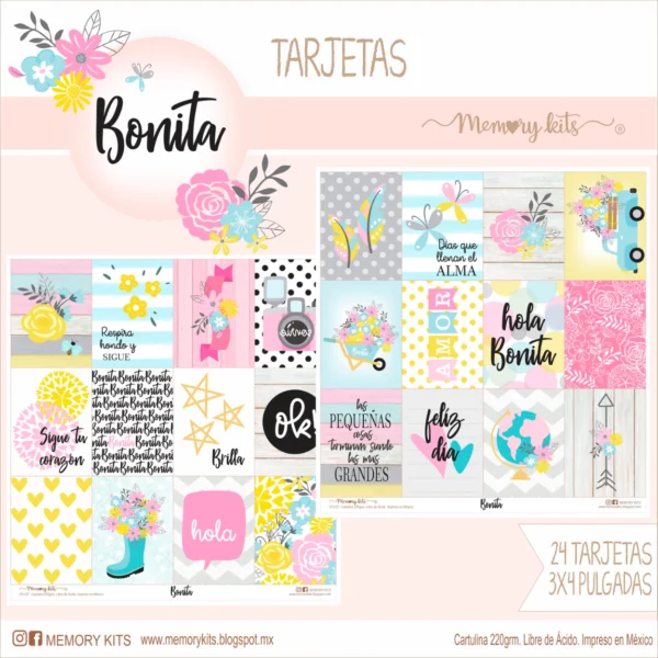 Tarjetas Bonita