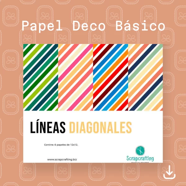 Papel líneas diagonales